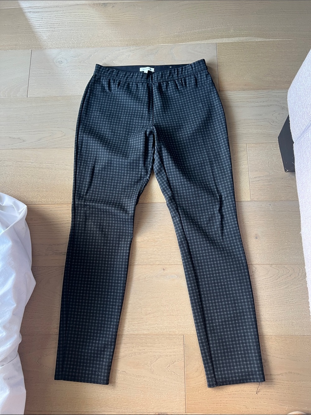 Max Studio Black Check Slim Dress Pants